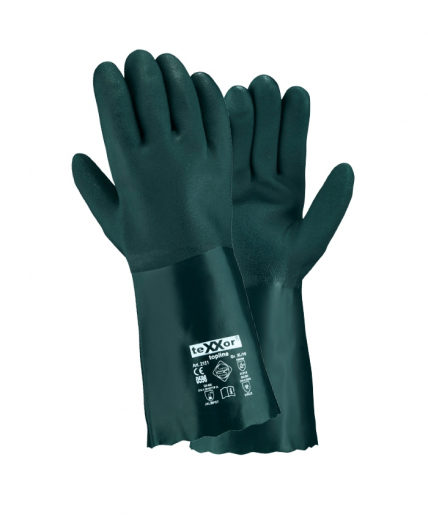 Chemikalienschutz-Handschuhe teXXor® topline PVC GRÜN 35 cm 2151