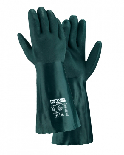 Chemikalienschutz-Handschuhe teXXor® topline PVC 40 cm GRÜN 2152