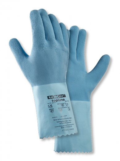 Chemikalienschutz-Handschuhe Lebensmittel teXXor® topline NATURLATEX 30 cm GERAUT 2250