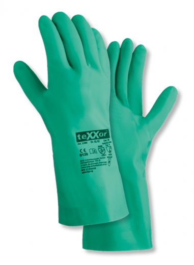 Lebensmittel geeignet teXXor® Chemikalienschutz-Handschuhe NITRIL 2360 grün