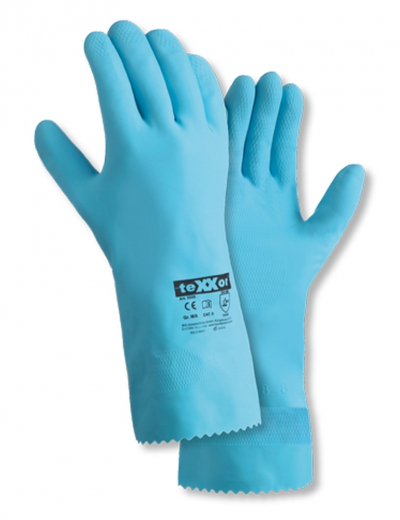 Lebensmittel geeignet teXXor® Haushaltshandschuhe NATURLATEX blau 2225 PSA 30 cm