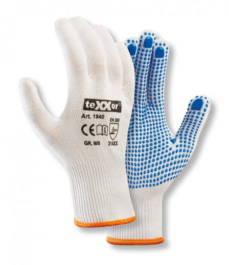 Noppen-Arbeitshandschuhe teXXor® Feinstrick-Handschuh NYLON 1940