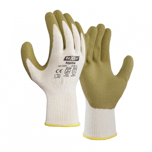 Beschichtete Montage-Handschuhe teXXor® 2221 Grobstrick-Handschuh GREEN PROTECT hitzebeständig