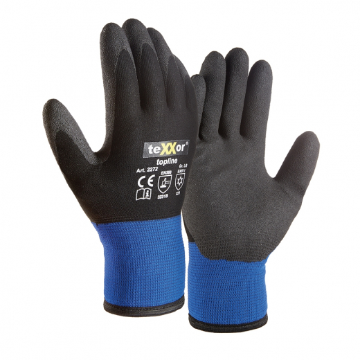 Kälteschutz-Arbeitshandschuhe teXXor® 2272 Winterhandschuhe blau/schwarz