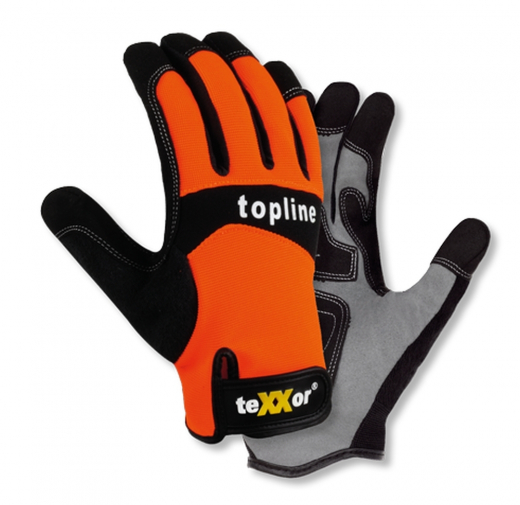 teXXor® Mechaniker-Arbeitshandschuhe topline Kunstleder-Handschuh IRVINE 2530 orange