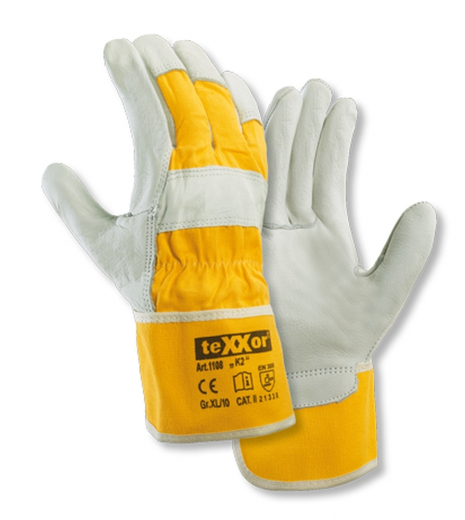 LederhandschuheUniversal-Arbeitshandschuhe teXXor® TOP Rindvollleder-Handschuhe K2 1108