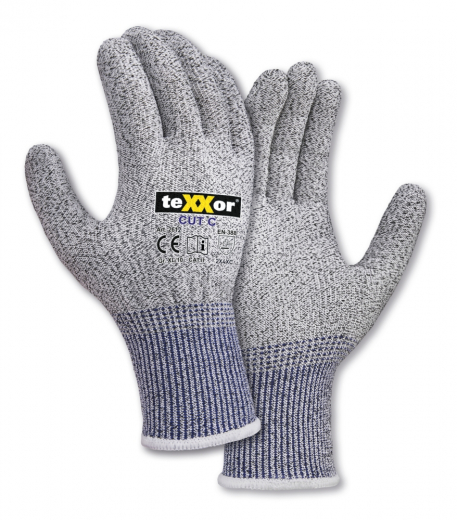 Schnittschutz-Arbeitshandschuhe teXXor® Schutzhandschuhe Strickhandschuhe CUT C ohne Beschichtung 2612