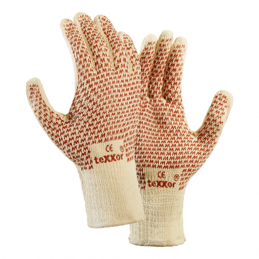 Hitzeschutz-Arbeitshandschuhe teXXor® Strickhandschuhe BAUMWOLLE EN 407, 1955