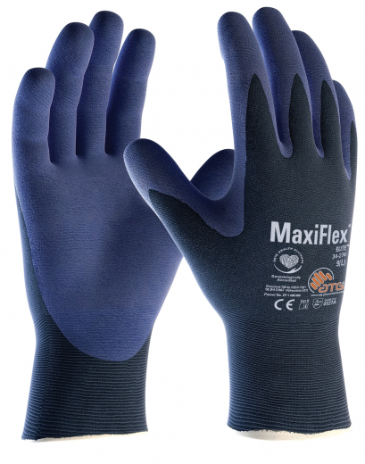 Montage-Handschuhe ATG® Nylon-Strickhandschuhe MaxiFlex® Elite™34-274 blau leicht