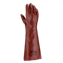 PVC-Handschuh EXTRA LANG 45 cm teXXor® ROTBRAUN geraut 2173